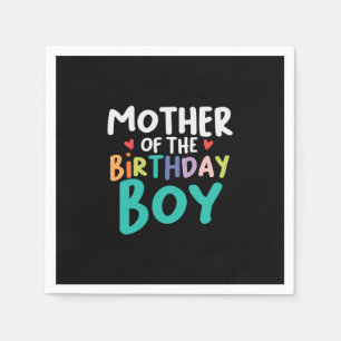 Mummy Art Mother Of The Birthday Boy Napkin