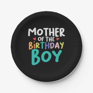 Mummy Art Mother Of The Birthday Boy Paper Plate