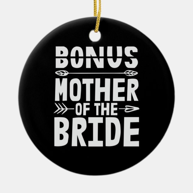 Mummy Art Mother Of The Bride Ceramic Tree Decoration (Front)