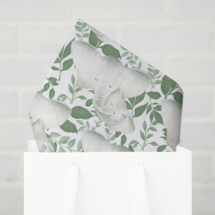 Mummy baby elephant shower party tissue paper