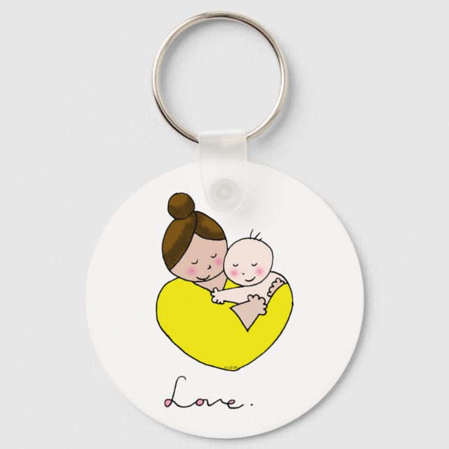 mummy & baby love key ring (Front)