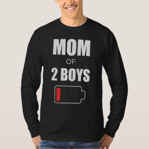Mummy Battery Mother's Day Mum Of 2 Boys 1 T-Shirt