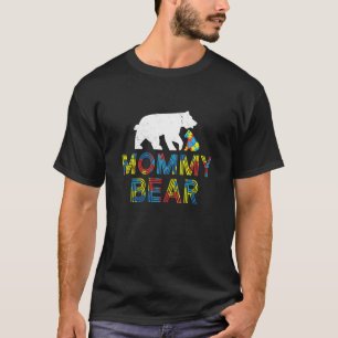 Mummy Bear Autism Awareness Proud Autism T-Shirt