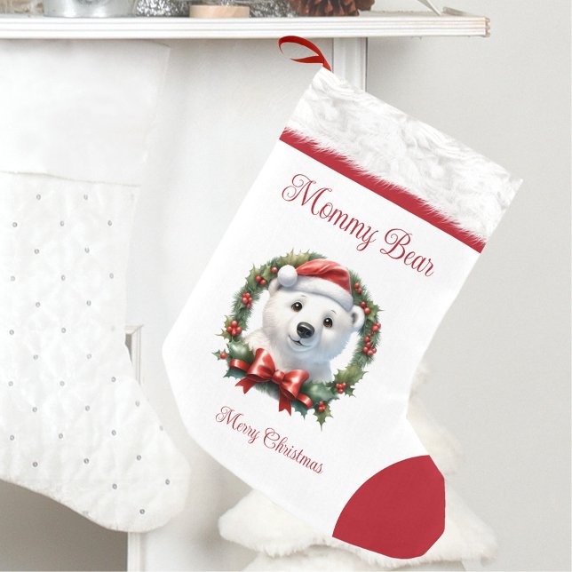 Mummy Bear Name Family Matching Christmas Stocking (Mommy Bear Name Family Matching Christmas Stocking)