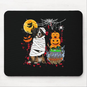 Mummy Bernese Mountain Dog Halloween Dog Scary Pum Mouse Mat