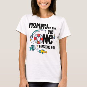 Mummy Big One 1-Year-Old Boy Fishing Birthday T-Sh T-Shirt