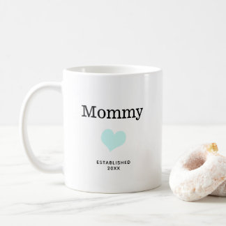 Mummy, Blue Heart, Single Photo Custom Coffee Mug