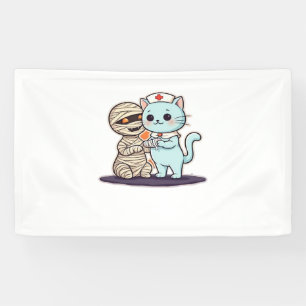 Mummy Boo-Boo Nurse Cat to the Rescue! Classic T-S Banner