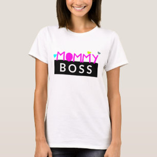 Mummy Boss Purple Typography T-Shirt