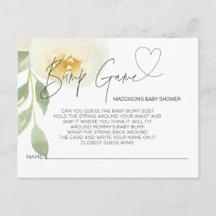 Mummy Bump Game Baby Shower Guess Card