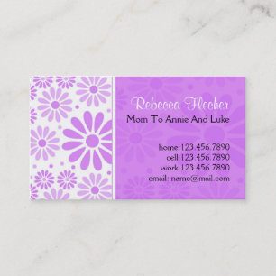 Mummy Business Cards - Lavender Flowers
