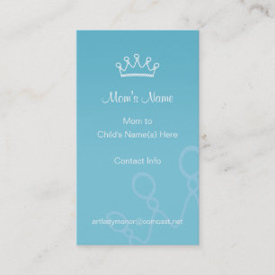 Mummy Calling Card - Blue Crown