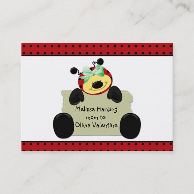 Mummy Calling Card Lady Bug (Front)