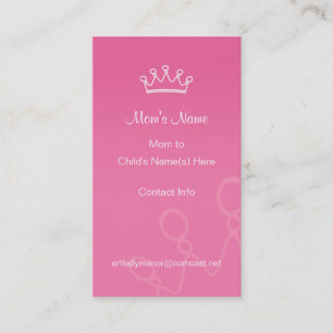 Mummy Calling Card - Pink Crown Profile Card