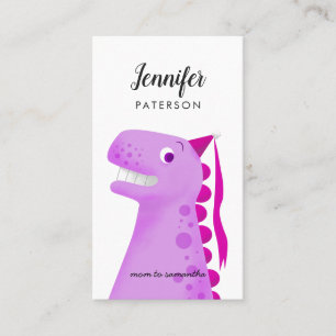Mummy Calling Card Pink Dinosaur Princess