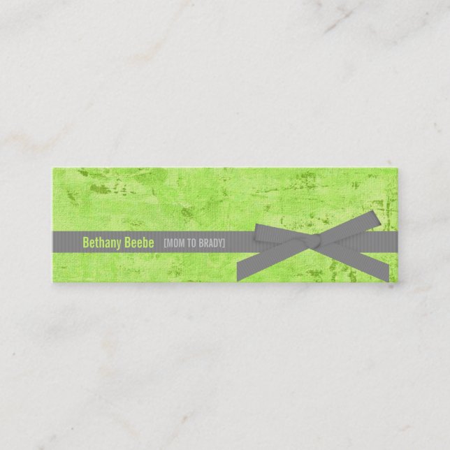 Mummy Calling Cards (Light Green) (Front)