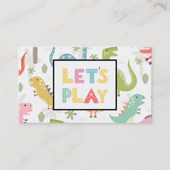 *~* Mummy Card - Play Date Card Colours Dinosaur (Front)