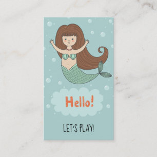 *~* Mummy Card - Play Date Card Mermaid Starfish