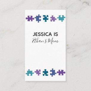 Mummy Card w/ Teal, Purple & Blue Puzzle Pieces
