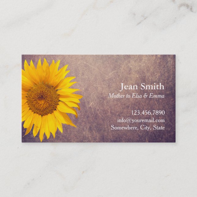 Mummy Cards Vintage Country Sunflower (Front)