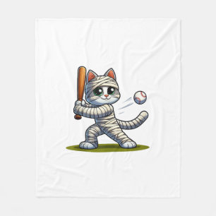 Mummy Cat Baseball Pumpkin Halloween. Tank Top Fleece Blanket