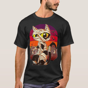 Mummy Cat Halloween Costume Fun  T-Shirt