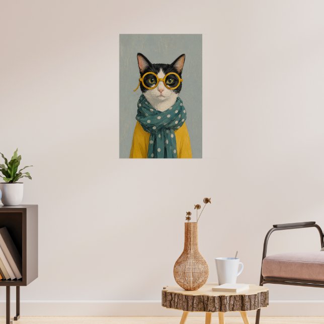 Mummy cat looking poster (Living Room 3)