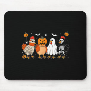 Mummy Chicken Skeleton Ghost Pumpkin Halloween Chi Mouse Mat