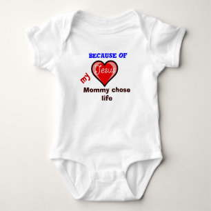 mummy chose life Customise it Baby Bodysuit