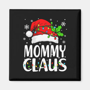 Mummy Claus Christmas Lights Pajama Family Matchin Magnet