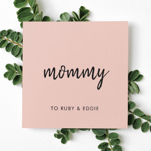 Mummy Contact   Blush Pink Modern Mum Calling Card