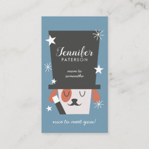 Mummy Contact Card Cute Dog Magician