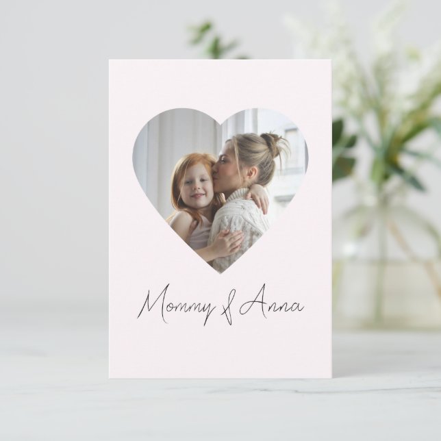 Mummy Custom Photo & Name Personalised Card (Standing Front)