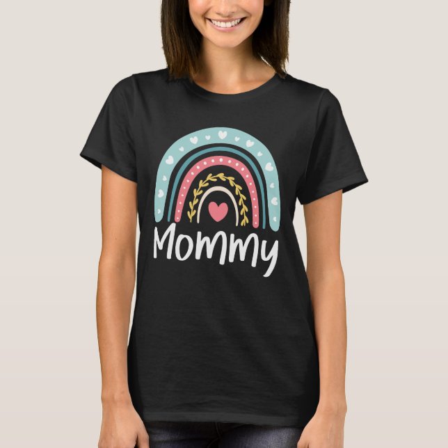 Mummy Cute Mum Family Matching Rainbow T-Shirt (Front)