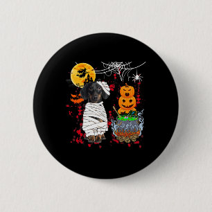 Mummy Dachshund Dog Halloween Dog Scary Pumpkins L 6 Cm Round Badge