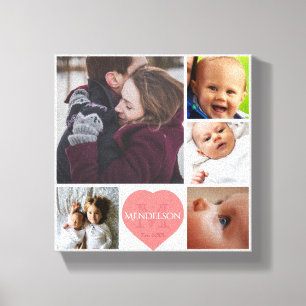 Mummy daddy and kids canvas print