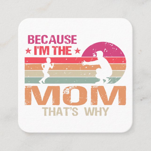  Mummy & Daddy got married mothers day Square Business Card (Front)