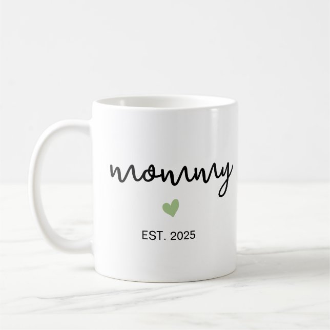 Mummy Daddy Mug Set • New Parents Est 2026 Mug • F (Left)
