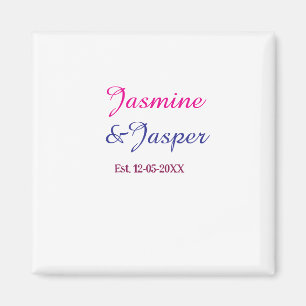 Mummy & Daddy new parents couple name est. year Magnet