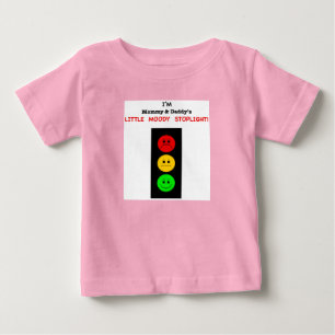 Mummy & Daddy's Little Moody Stoplight Baby T-Shirt