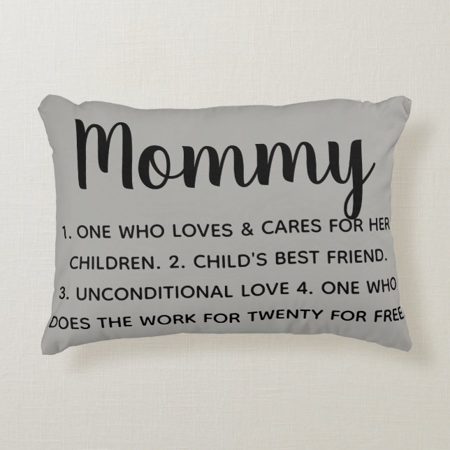 mummy defined pillow (Front)
