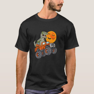 Mummy Dinosaur Driving Car On Halloween T-Shirt