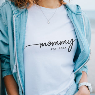 Mummy Elegant Typography Custom Date Gift For Mum  Sweatshirt
