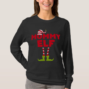 Mummy Elf Long Sleeve Matching Christmas Costume T-Shirt