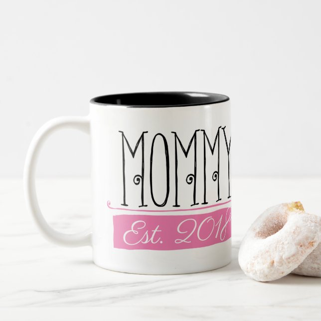 Mummy Est 2018 Gift Mug (With Donut)