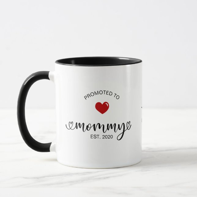 Mummy Established Promoted To Mum Mug (Left)