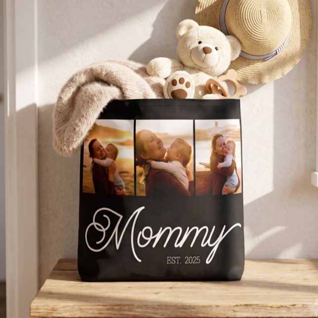 Mummy Established Script Black 3 Photo Tote Bag (Creator Uploaded)