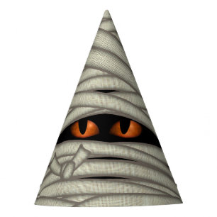 Mummy Eyes Halloween Orange ID685 Party Hat