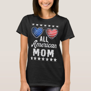 Mummy Fourth Of July   Womens  All American Mum Us T-Shirt