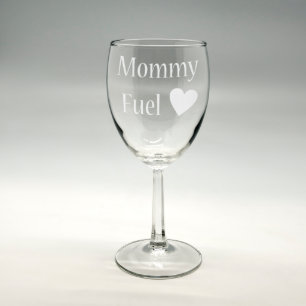 Mummy Fuel Personalised 8.5 oz Wine Glass